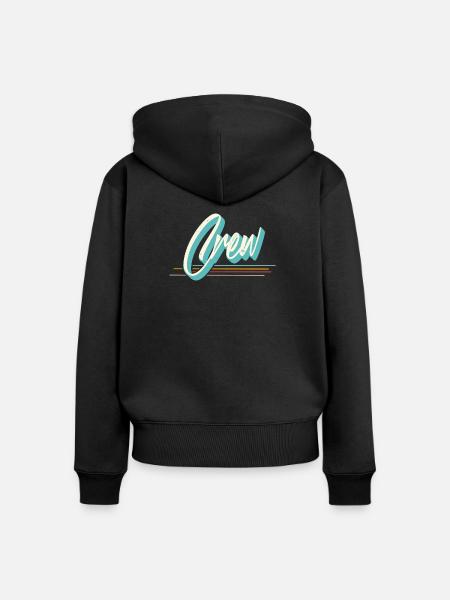 Crew Team Squad - Frauen Premium Bio Zip Hoodie - Schwarz