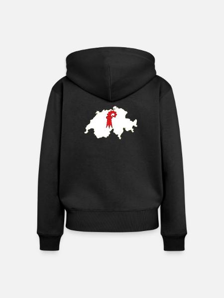 Basel-Landschaft, Schweiz - Frauen Premium Bio Zip Hoodie - Schwarz