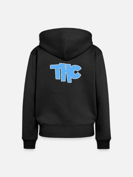 THC - Frauen Premium Bio Zip Hoodie - Schwarz