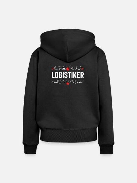 Logistiker Beruf - Frauen Premium Bio Zip Hoodie - Schwarz