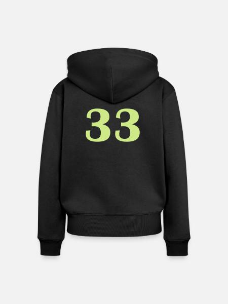 33- - Frauen Premium Bio Zip Hoodie - Schwarz