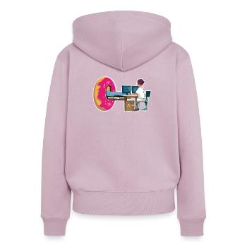 Radiologie Manipulatorin Scanner Donut Radiologie - Frauen Premium Bio Zip Hoodie - Altrosa - Hinten - Julia (174cm)