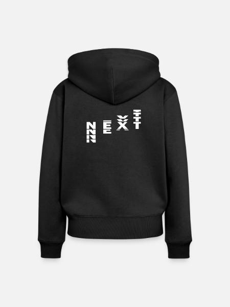 NEXT - Frauen Premium Bio Zip Hoodie - Schwarz
