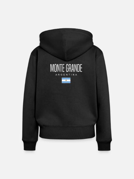Monte Grande Argentinien Argentinier - Frauen Premium Bio Zip Hoodie - Schwarz