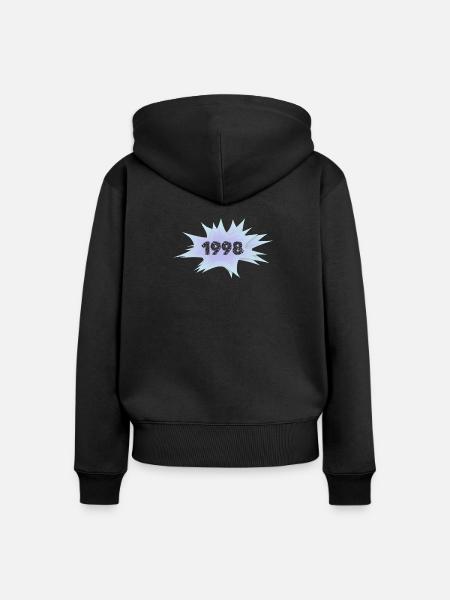 1998 - Frauen Premium Bio Zip Hoodie - Schwarz