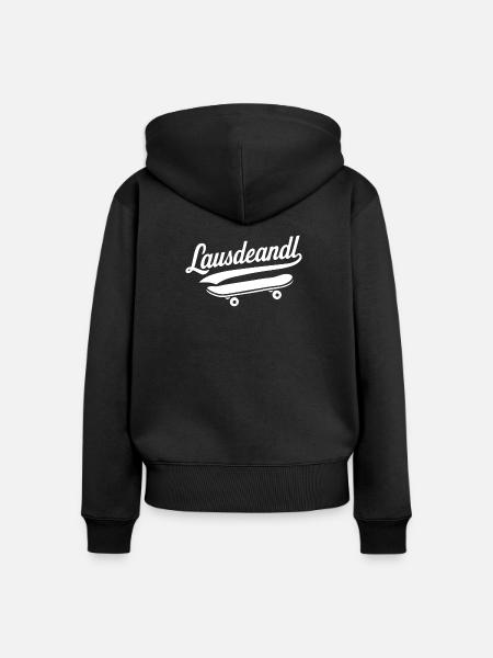 Lausdeandl - Frauen Premium Bio Zip Hoodie - Schwarz