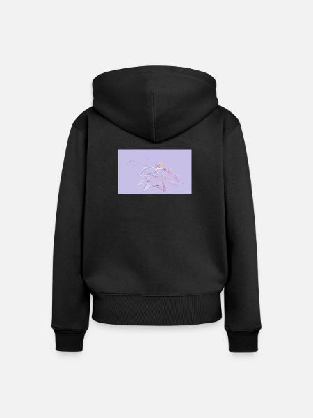 Er wollte nicht zu spät kommen.... - Frauen Premium Bio Zip Hoodie - Schwarz