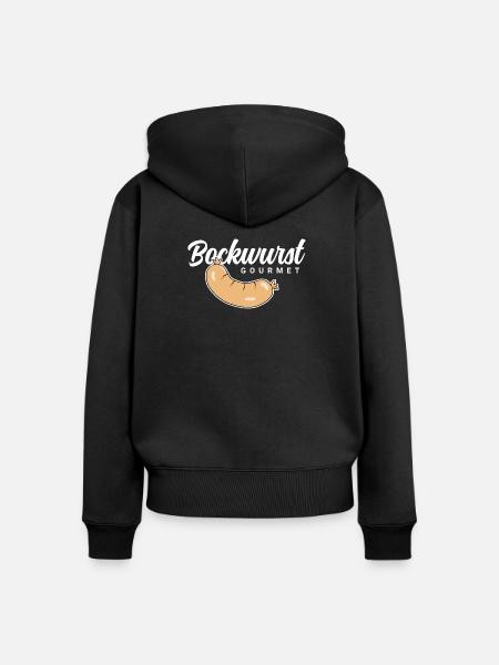 Bockwurst Gourmet - Frauen Premium Bio Zip Hoodie - Schwarz