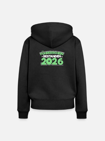 Führerschein 2026 Fahrprüfung Führerscheinprüfung - Frauen Premium Bio Zip Hoodie - Schwarz