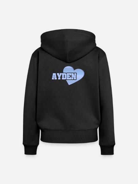 Love Ayden - Frauen Premium Bio Zip Hoodie - Schwarz