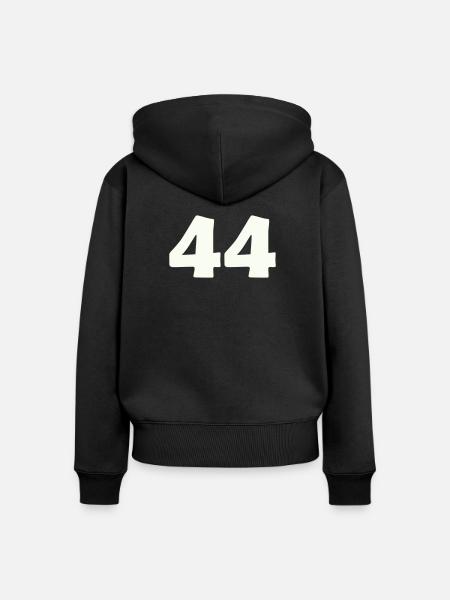 44 - Frauen Premium Bio Zip Hoodie - Schwarz