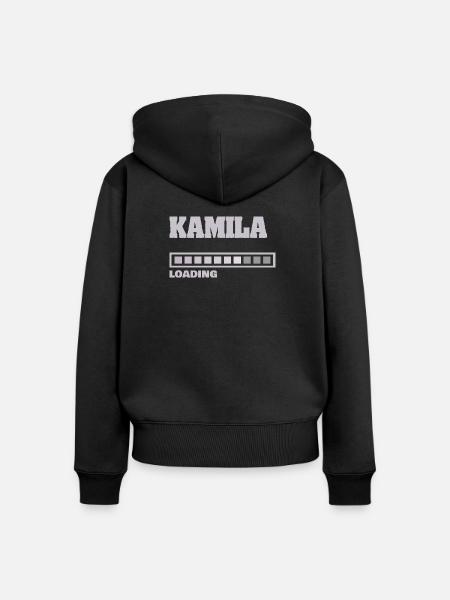 Kamila - Frauen Premium Bio Zip Hoodie - Schwarz