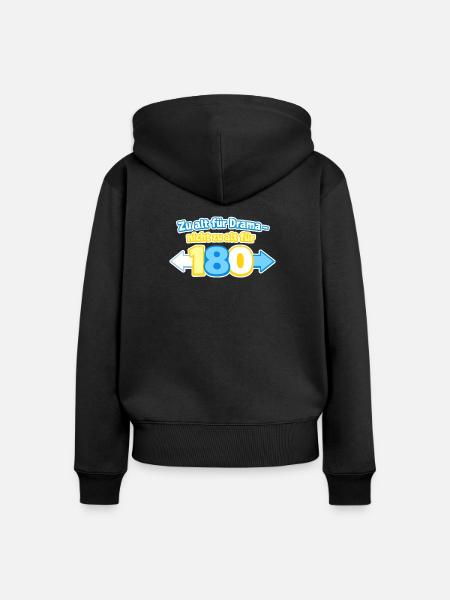 Zu alt für Drama 180 - Frauen Premium Bio Zip Hoodie - Schwarz