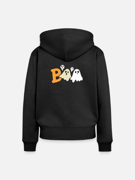 Geister Halloweenkostüm - Frauen Premium Bio Zip Hoodie - Schwarz