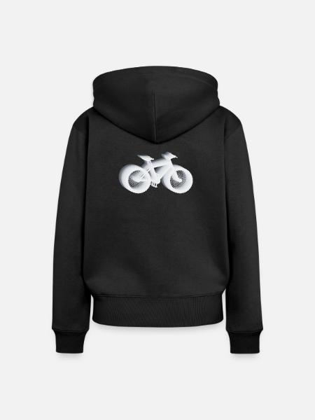 Fahrrad Geschenkidee Bike - Frauen Premium Bio Zip Hoodie - Schwarz