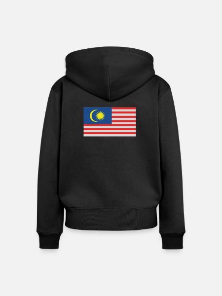 Malaysia-Flagge - Frauen Premium Bio Zip Hoodie - Schwarz