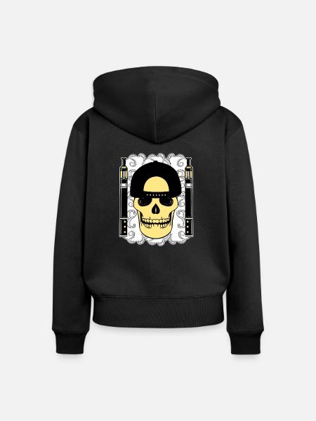 Vaper - Frauen Premium Bio Zip Hoodie - Schwarz
