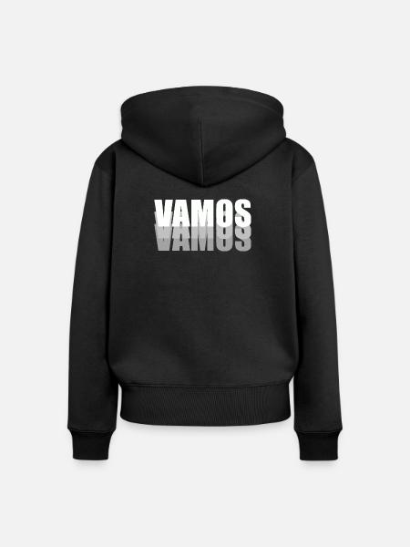 VAMOS - Frauen Premium Bio Zip Hoodie - Schwarz
