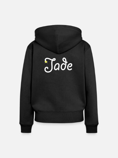 Jade - Frauen Premium Bio Zip Hoodie - Schwarz
