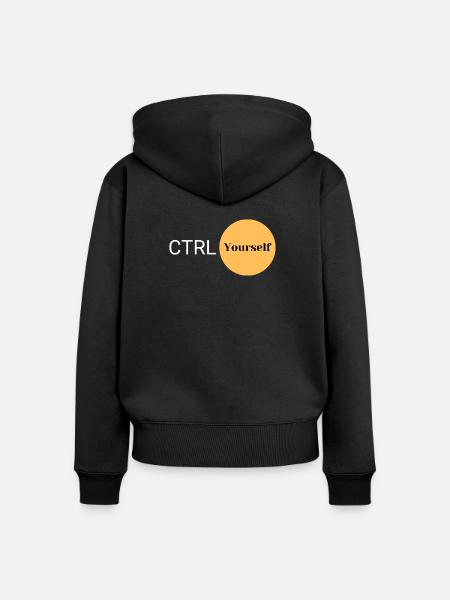 CTRL Sich selbst - Frauen Premium Bio Zip Hoodie - Schwarz