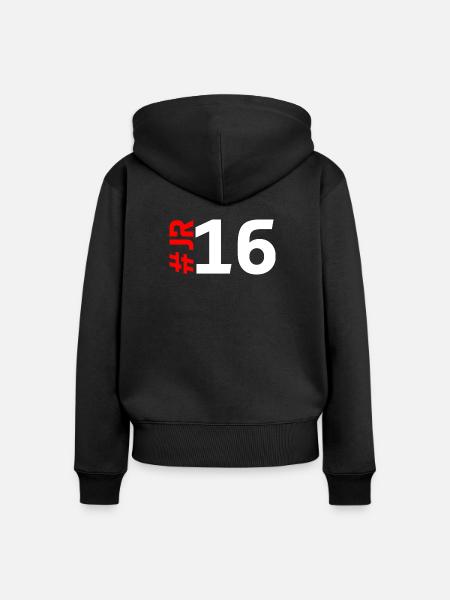 JR16 - Frauen Premium Bio Zip Hoodie - Schwarz