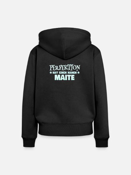 Frauenname Maite - Frauen Premium Bio Zip Hoodie - Schwarz