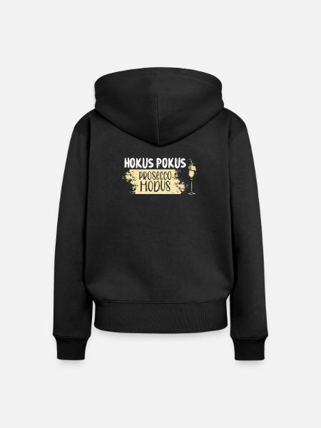 Hokus Pokus Prosecco Modus - Frauen Premium Bio Zip Hoodie - Schwarz