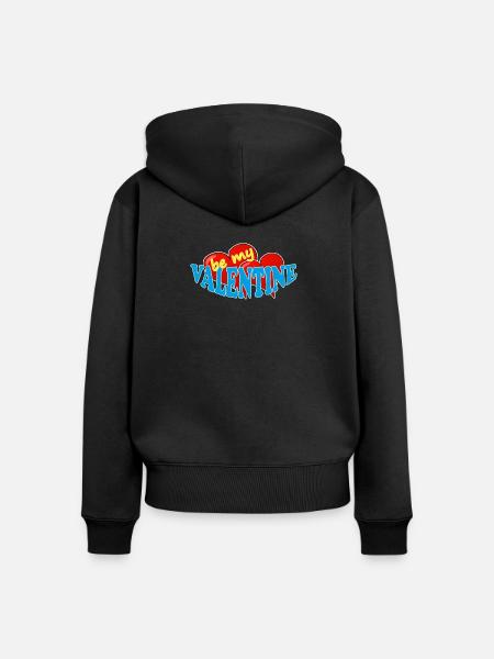 VALENTINE - Frauen Premium Bio Zip Hoodie - Schwarz