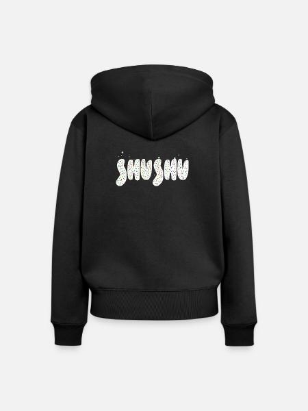 Shushu wortkunst - Frauen Premium Bio Zip Hoodie - Schwarz