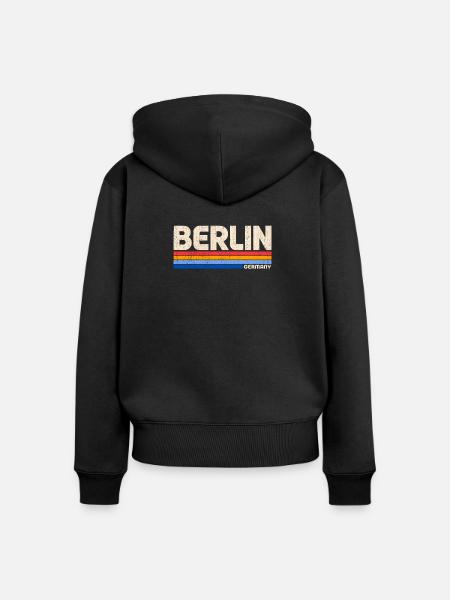 Berlin - Deutschland - Germany - Frauen Premium Bio Zip Hoodie - Schwarz