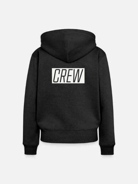 Crew  - Frauen Premium Bio Zip Hoodie - Schwarz