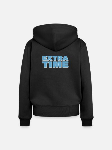 EXTRA TIME - Frauen Premium Bio Zip Hoodie - Schwarz