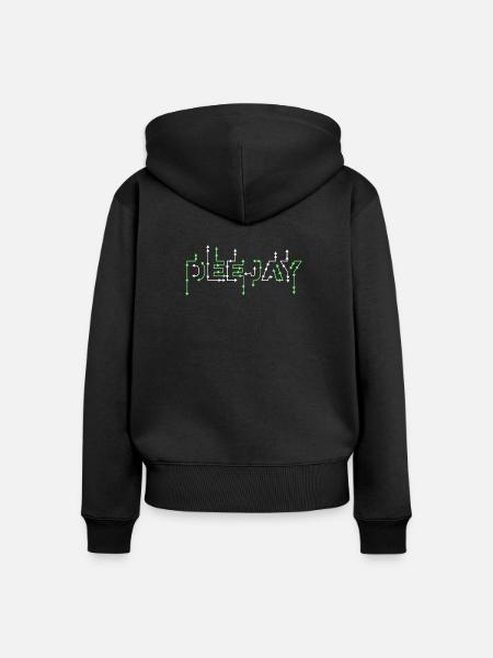 DEEJAY PFEILE WEISS - Frauen Premium Bio Zip Hoodie - Schwarz