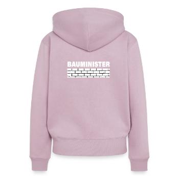 BAUMINISTER - Frauen Premium Bio Zip Hoodie - Altrosa - Hinten - Julia (174cm)