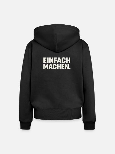 Einfach Machen Großbuchstaben - Frauen Premium Bio Zip Hoodie - Schwarz