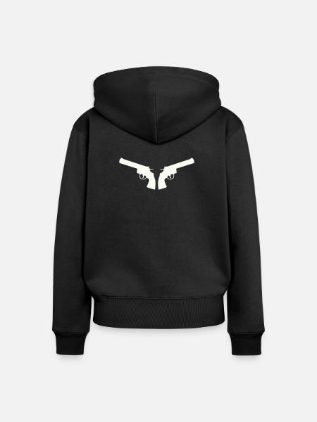 waffen- - Frauen Premium Bio Zip Hoodie - Schwarz
