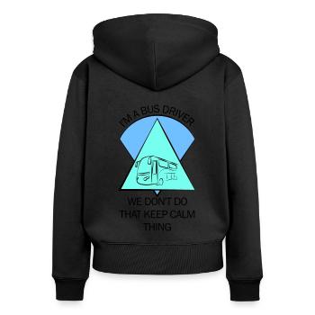 Bus Bus Driver School Bus Bus Bus Bus Driver - Women's Premium Organic Zip Hoodie - black - Back - Julia (174cm)