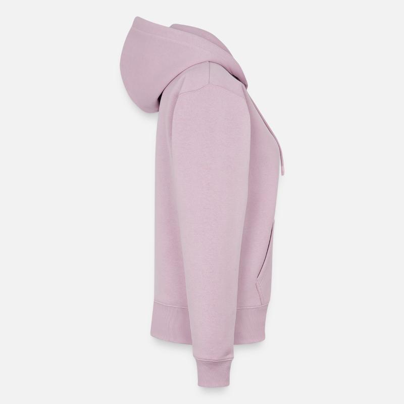 Bird Texte Blanc Sweat à capuche zippé Premium bio Femme