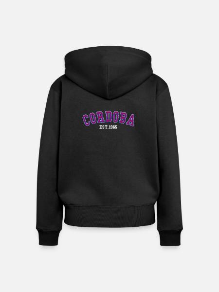 Córdoba, gegründet 1965 - Frauen Premium Bio Zip Hoodie - Schwarz