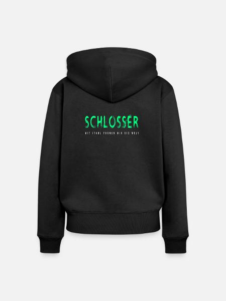 Schlosser Handwerker Design - Frauen Premium Bio Zip Hoodie - Schwarz