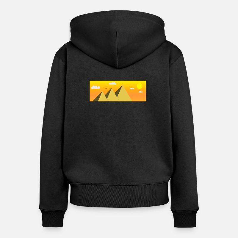 Égypte Égypte Le Caire vacances pyramide idée cadeau - Sweat à capuche zippé Premium bio Femme - noir