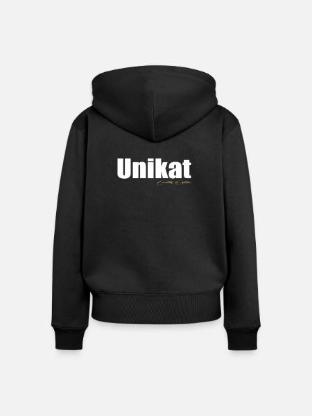 Unikat - Frauen Premium Bio Zip Hoodie - Schwarz