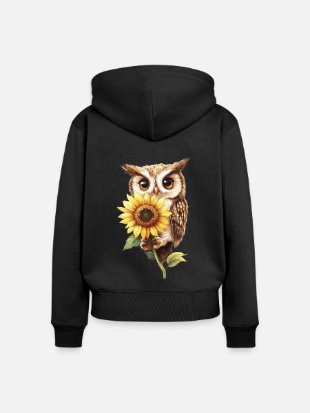 Schneeleopard - Frauen Premium Bio Zip Hoodie - Schwarz