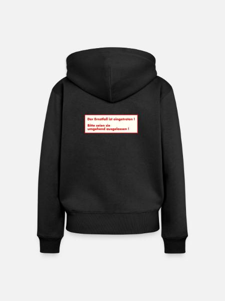Ernstfall - Frauen Premium Bio Zip Hoodie - Schwarz