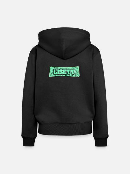 Geschenk für Lisett - Frauen Premium Bio Zip Hoodie - Schwarz