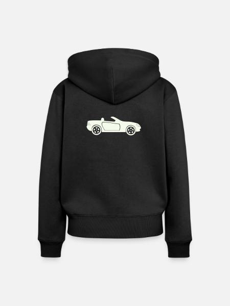 Auto Cabrio - Frauen Premium Bio Zip Hoodie - Schwarz