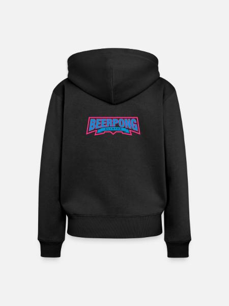 Beer Pong Allstar - Frauen Premium Bio Zip Hoodie - Schwarz