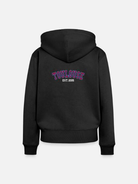 Toulouse Est. 2005 - Frauen Premium Bio Zip Hoodie - Schwarz