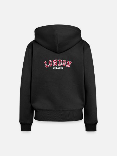 London Est. 2006 - Frauen Premium Bio Zip Hoodie - Schwarz