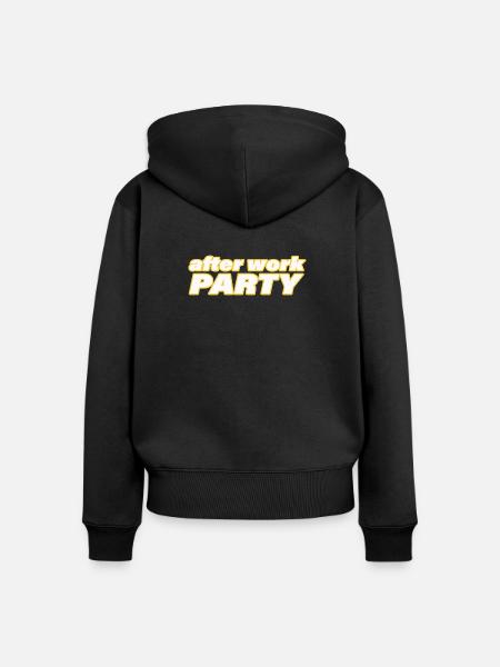 AFTER WORK PARTY - Frauen Premium Bio Zip Hoodie - Schwarz
